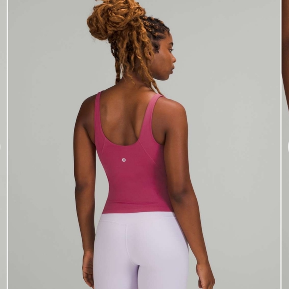 Lululemon Align Waist-Length Tank Top Pink Lychee - Picture 2 of 8